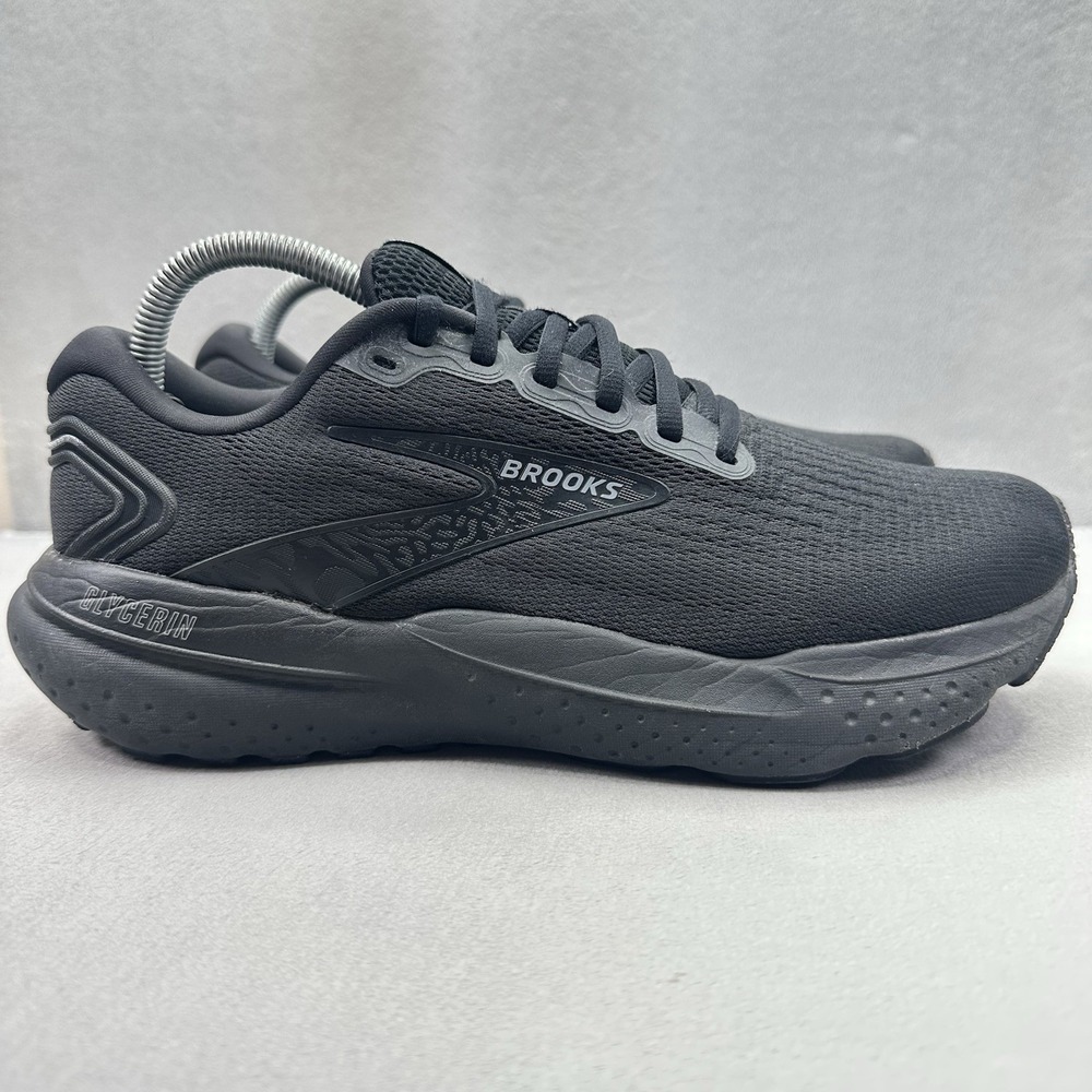 Mens Size 9 (D) Brooks Glycerin 21 Shoes Triple Black Athletic Running Sneakers